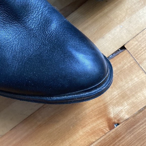 Aldo leather ankle boots, moto style with straps and metal hardware details. - Picture 3 of 8